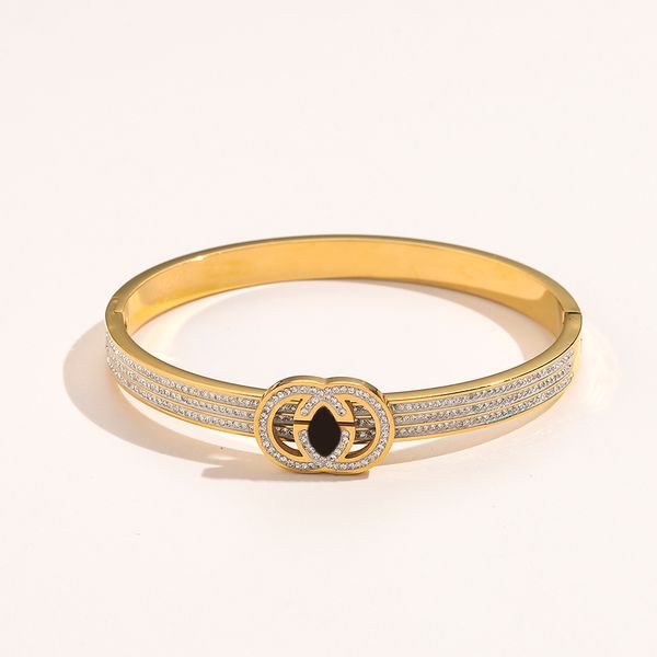 2022 new fashionable bracelets women bangle luxury designer jewelry crystal 18k gold plated stainless steel lovers gift bangles mens bracele, Black
2022 new fashionable bracelets women bangle luxury designer jewelry crystal 18k gold plated stainless steel lovers gift bangles mens bracele, Black