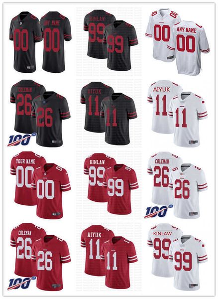 men women youth san francisco''49ers''11 brandon aiyuk 99 javon kinlaw 26 tevin coleman custom red black white football
men women youth san francisco''49ers''11 brandon aiyuk 99 javon kinlaw 26 tevin coleman custom red black white football