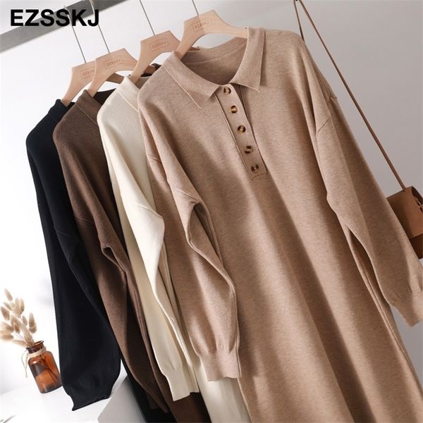 turndown collar oversize thick long sweater dress women autumn winter straight sweater dress female casual loose maxi knit dress 201008, White;black
turndown collar oversize thick long sweater dress women autumn winter straight sweater dress female casual loose maxi knit dress 201008, White;black