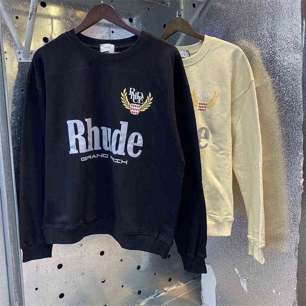 men hoodies for designer hip hop rhude sweater loose kan ye round neck pullover man, Black
men hoodies for designer hip hop rhude sweater loose kan ye round neck pullover man, Black