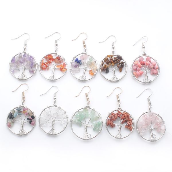 beauty fashion round shaped dangle earrings for women silver plated wire wrapped tree of life amulet natural gemstone chips beads hanging ea
beauty fashion round shaped dangle earrings for women silver plated wire wrapped tree of life amulet natural gemstone chips beads hanging ea