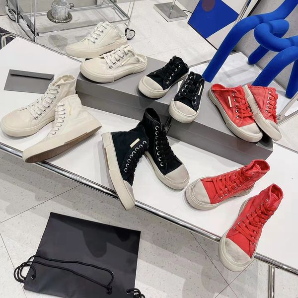 2022 designers vintage distressed black shoes men old high sole wash mens red vulcanized paris half slippers canvas white rubber ef albj
2022 designers vintage distressed black shoes men old high sole wash mens red vulcanized paris half slippers canvas white rubber ef albj