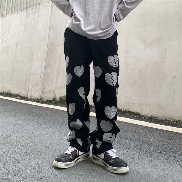 casual denim trousers mens and womens baggy jeans pants hip hop loose jean, Black;brown
casual denim trousers mens and womens baggy jeans pants hip hop loose jean, Black;brown