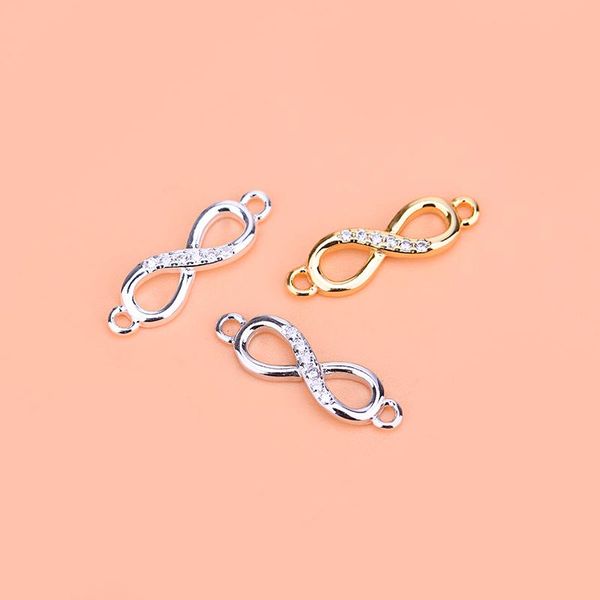 charms s925 sterling silver gold-plated accessories zircon with diamonds 8 characters double ring connection creative handmade material, Bronze;silver
charms s925 sterling silver gold-plated accessories zircon with diamonds 8 characters double ring connection creative handmade material, Bronze;silver