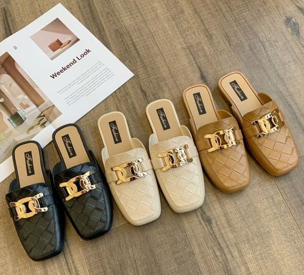 designer luxury ladies sandal half slipper leather buckle flat sandals summer ladies classic slippers size 35-40, Black
designer luxury ladies sandal half slipper leather buckle flat sandals summer ladies classic slippers size 35-40, Black