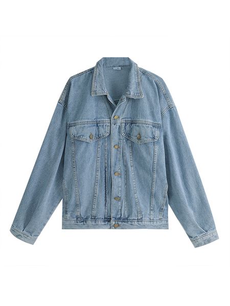 denim jacket for women jean coat 2022 korean fashion oversized button jacket long sleeve chic outwear with pocket, Black;brown
denim jacket for women jean coat 2022 korean fashion oversized button jacket long sleeve chic outwear with pocket, Black;brown