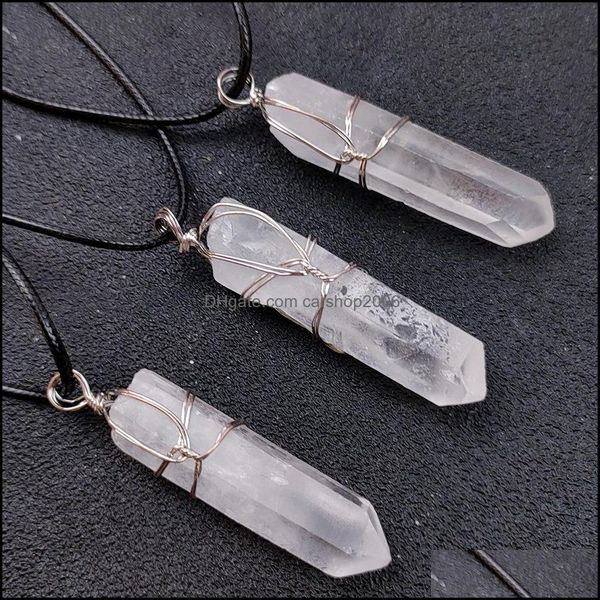 pendant necklaces wire wrapped white stone healing crystal pillar necklace jewelry women men charms drop delivery 2021 pen carshop2006 dhhbj, Silver
pendant necklaces wire wrapped white stone healing crystal pillar necklace jewelry women men charms drop delivery 2021 pen carshop2006 dhhbj, Silver