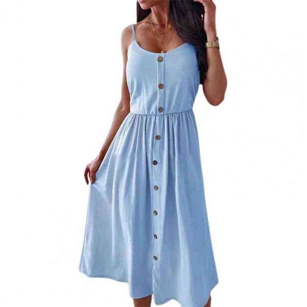 new stylish solid color sleeveless spaghetti strap sling single-breasted leisure midi dress sundress for dating party streetwear l220705, Black;gray
new stylish solid color sleeveless spaghetti strap sling single-breasted leisure midi dress sundress for dating party streetwear l220705, Black;gray