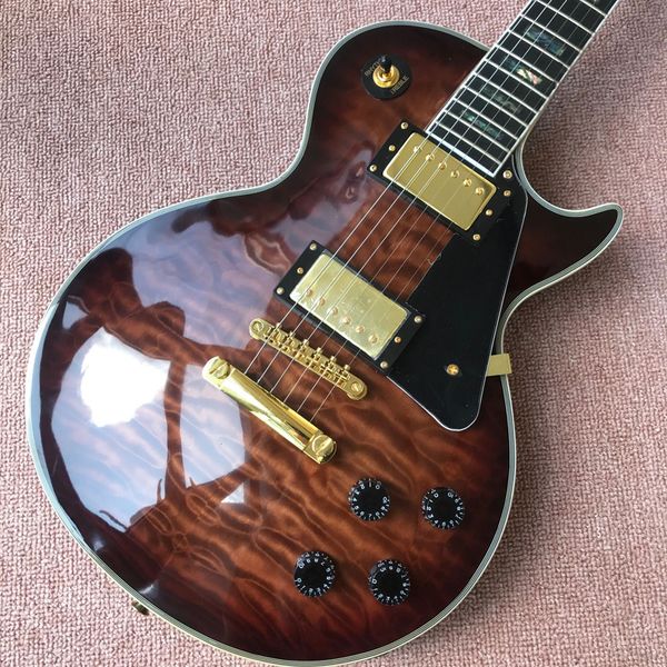 water wave wood grain trouble binding gold hardware new electric guitar can be customized
water wave wood grain trouble binding gold hardware new electric guitar can be customized