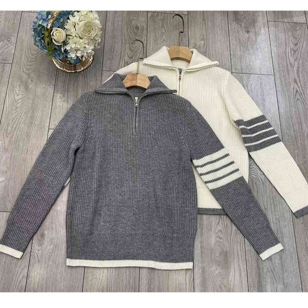 women's sweaters tb half zipper navy collar wool sweater women's pullover lazy fashion loose silhouette thickened autumn winter, White;black
women's sweaters tb half zipper navy collar wool sweater women's pullover lazy fashion loose silhouette thickened autumn winter, White;black