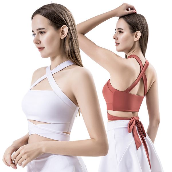 women's tanks camis fashion chest wrap yoga fitness vest women cross back wear running sweat absorption shock proof bra with chest pad, White
women's tanks camis fashion chest wrap yoga fitness vest women cross back wear running sweat absorption shock proof bra with chest pad, White