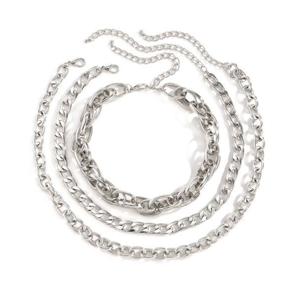 pendant necklace european and american retro exaggerated jewelry with clavicle chain hip-hop geometric cross twist necklace set men women, Silver
pendant necklace european and american retro exaggerated jewelry with clavicle chain hip-hop geometric cross twist necklace set men women, Silver