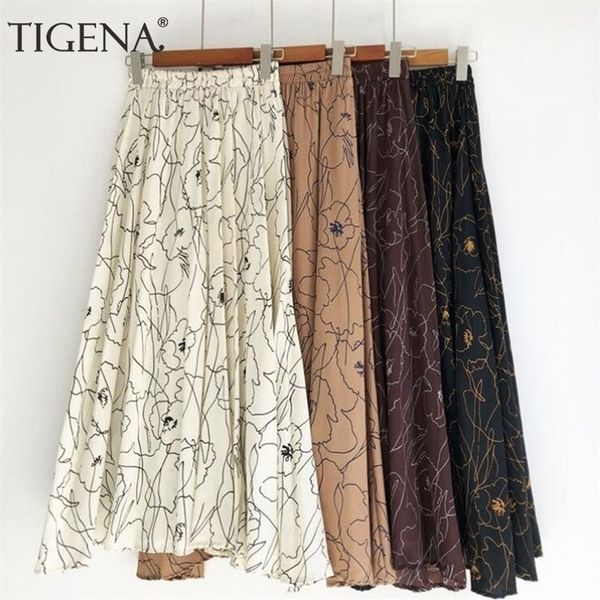 tigena 90cm bohemian long maxi skirt women summer korean fashion print chiffon skirt female boho sun high waist skirt 210306, Black
tigena 90cm bohemian long maxi skirt women summer korean fashion print chiffon skirt female boho sun high waist skirt 210306, Black