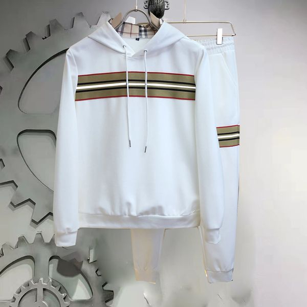 men's tracksuit two-piece round neck hoodie pants luxury classic letter-check stitching fashion multi-style spring and autumn tracksuit, Gray
men's tracksuit two-piece round neck hoodie pants luxury classic letter-check stitching fashion multi-style spring and autumn tracksuit, Gray