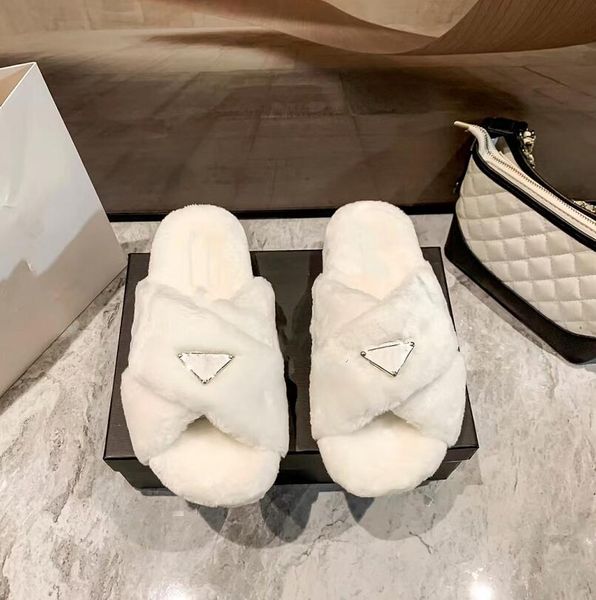women designer cross vamp slippers triangle leisure shoes luxury plush fashion warmth flat bottom woollen plush slipper womens wool home san, Black
women designer cross vamp slippers triangle leisure shoes luxury plush fashion warmth flat bottom woollen plush slipper womens wool home san, Black