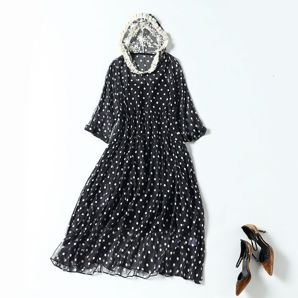 casual dresses summer pullover wave dot print black loose mulberry silk medium length skirt temperament women's hooded dress ba6g, Black;gray
casual dresses summer pullover wave dot print black loose mulberry silk medium length skirt temperament women's hooded dress ba6g, Black;gray