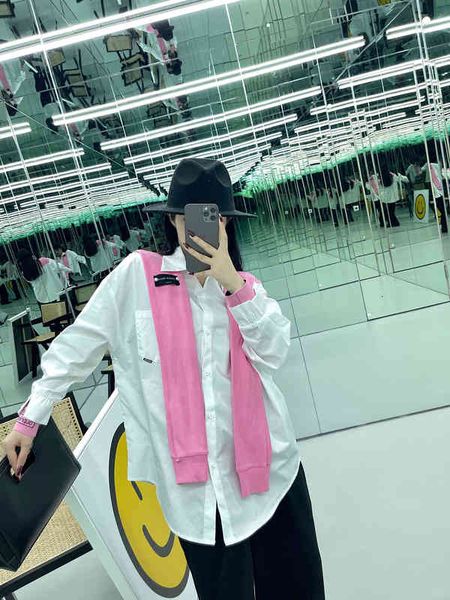 women's blouses & shirts spring 2022 niche design fake two tiger dolls fashion knitted sleeve stitched blouse women's 5hdu, White
women's blouses & shirts spring 2022 niche design fake two tiger dolls fashion knitted sleeve stitched blouse women's 5hdu, White
