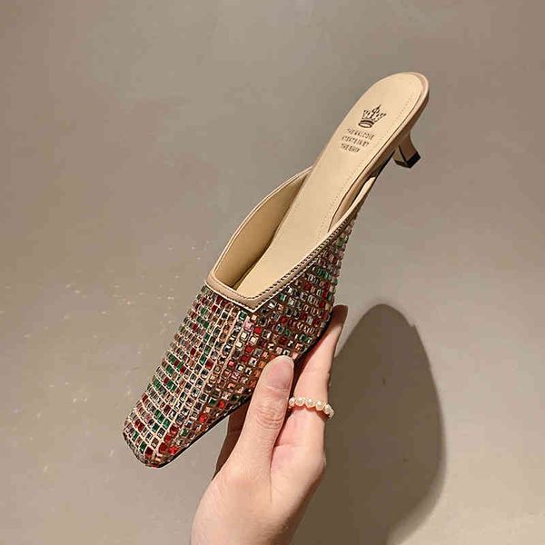 sandals summer women's shoes square head thin middle heels baotou back empty mother wearing sandals outside women 2p7y, Black
sandals summer women's shoes square head thin middle heels baotou back empty mother wearing sandals outside women 2p7y, Black