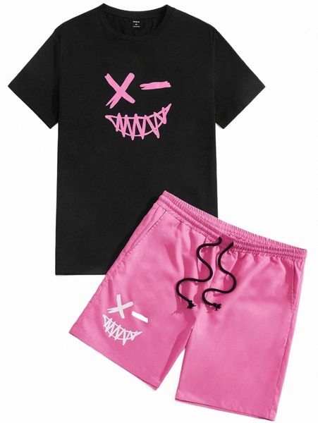 men cartoon graphic & shorts set d8zx#, Gray
men cartoon graphic & shorts set d8zx#, Gray