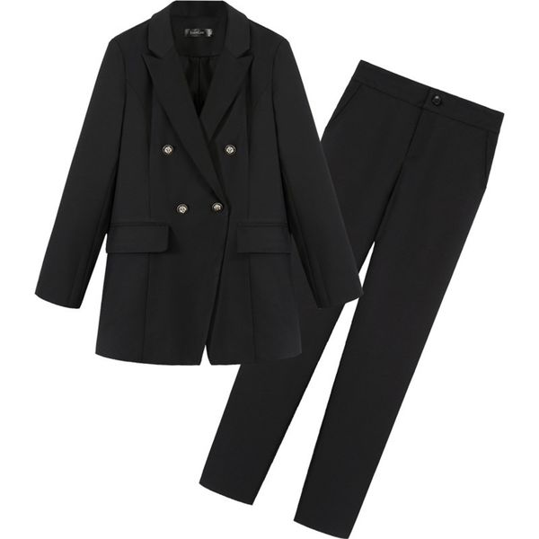professional women's suits pants suit autumn new large size slim black ladies small suit female slim trousers t200818, White
professional women's suits pants suit autumn new large size slim black ladies small suit female slim trousers t200818, White