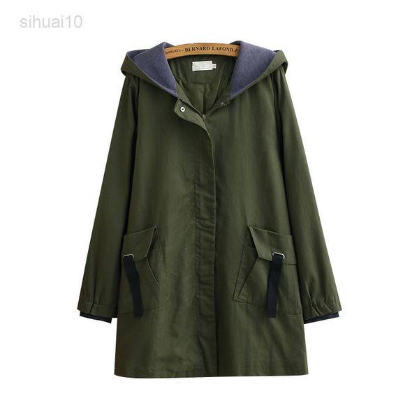 plus size windbreaker jacket women spring autumn new fashion hooded medium long overcoat casual female trench basic jacket 533 l220725, Tan;black
plus size windbreaker jacket women spring autumn new fashion hooded medium long overcoat casual female trench basic jacket 533 l220725, Tan;black
