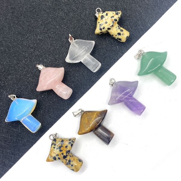 natural stone pendants mushroom shape carved tiger eye speckled stone crystal diy necklace pendant accessories making, Black
natural stone pendants mushroom shape carved tiger eye speckled stone crystal diy necklace pendant accessories making, Black