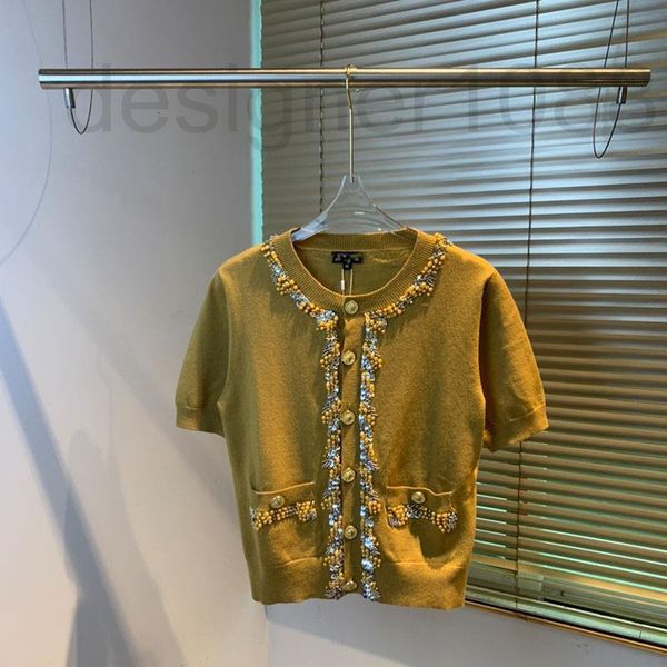women's knits & tees designer 2022 heavy industry nail bead small fragrant wind knitwear women's cardigan new summer design sense, White
women's knits & tees designer 2022 heavy industry nail bead small fragrant wind knitwear women's cardigan new summer design sense, White