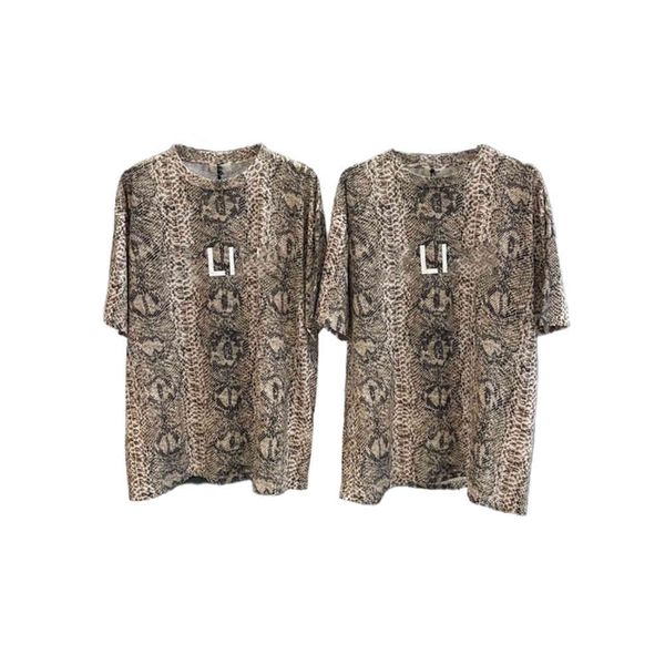luxury designer men's letter print embroidery oversize snake leopard print short sleeves pure cotton tee for men women, White;black
luxury designer men's letter print embroidery oversize snake leopard print short sleeves pure cotton tee for men women, White;black