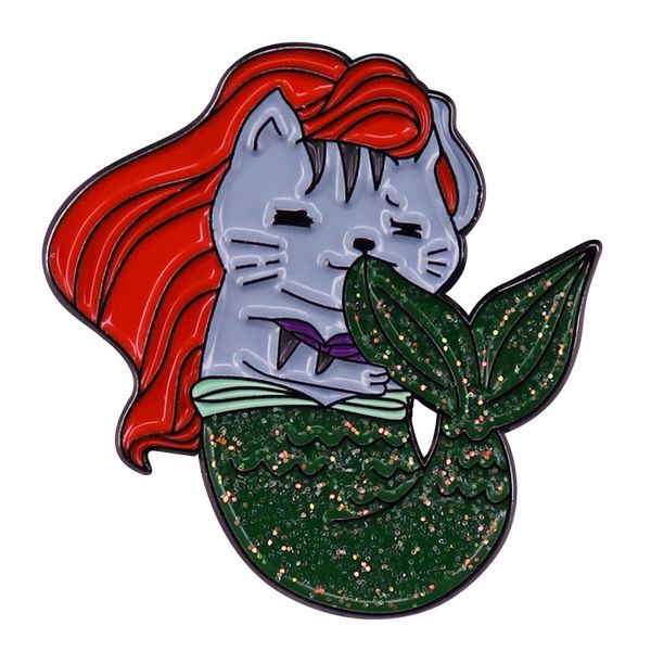 mermaid cat enamel pin kawaii mercat brooch cartoon glitter kitty badge fashion jewelry gift, Blue
mermaid cat enamel pin kawaii mercat brooch cartoon glitter kitty badge fashion jewelry gift, Blue
