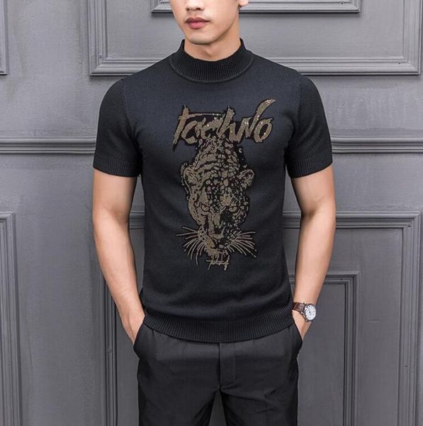 2022 summer man short sleeve diamond sweater boys europe style new cotton rhinestone sweater brand, White;black
2022 summer man short sleeve diamond sweater boys europe style new cotton rhinestone sweater brand, White;black