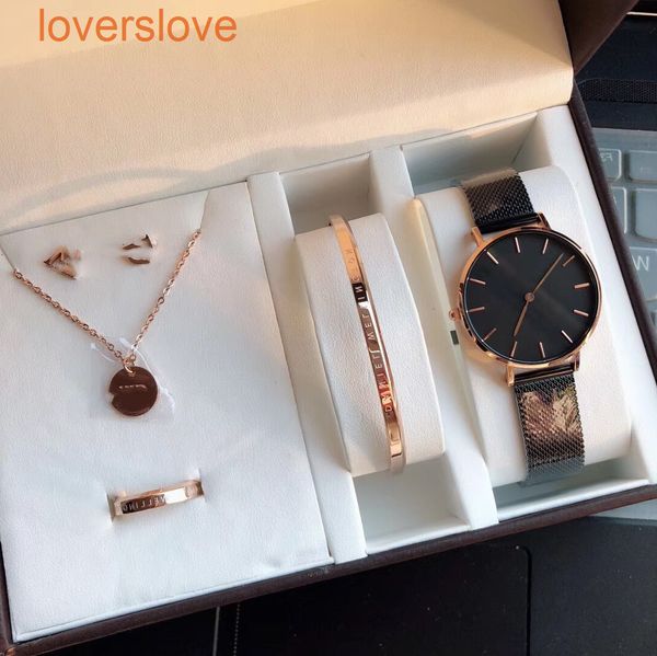dclassic couple quartz movement watch bracelet necklace earrings ring 5-piece set box steelbelt nylon gift first choice for high-end mwc, Slivery;brown
dclassic couple quartz movement watch bracelet necklace earrings ring 5-piece set box steelbelt nylon gift first choice for high-end mwc, Slivery;brown