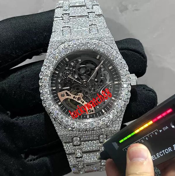 exclusive custom new edition moissanite skeleton watch pass test men's diamond mechanical eta movement luxurious full frozen sapphire g, Slivery;brown
exclusive custom new edition moissanite skeleton watch pass test men's diamond mechanical eta movement luxurious full frozen sapphire g, Slivery;brown