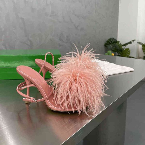 sandals spring and summer cowhide ostrich feather shuttlecock high heels simple one line sandals women's shoes, Black
sandals spring and summer cowhide ostrich feather shuttlecock high heels simple one line sandals women's shoes, Black