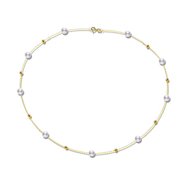 xf800 real natural freshwater pearl necklace 18k gold solid small ball golden jewelry genuine au750 for women fine gift, Silver
xf800 real natural freshwater pearl necklace 18k gold solid small ball golden jewelry genuine au750 for women fine gift, Silver