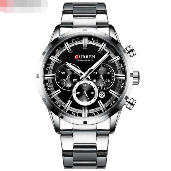stockings black waterproof quality men's sports watch steel strapl1, Slivery;brown
stockings black waterproof quality men's sports watch steel strapl1, Slivery;brown