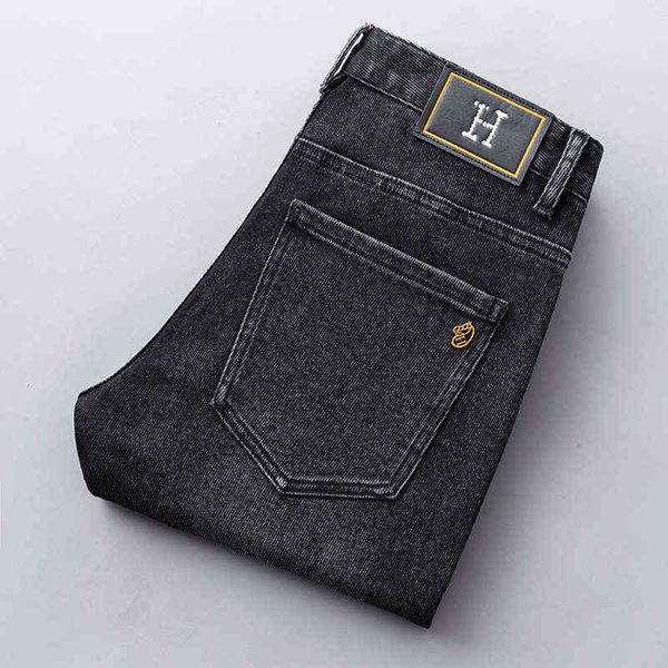 family h brand autumn winter jeans men's live broadcast selling black grey european high-end elastic pants trend, Blue
family h brand autumn winter jeans men's live broadcast selling black grey european high-end elastic pants trend, Blue