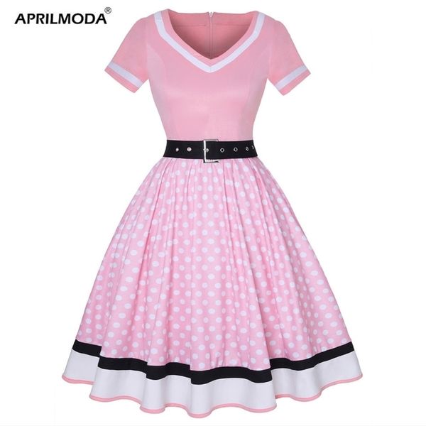 60s plus size women vintage dress belt polka dot print v-neck short sleeve hepburn sundress sweetheart pin up 50s party vestidos 220318, Black;gray
60s plus size women vintage dress belt polka dot print v-neck short sleeve hepburn sundress sweetheart pin up 50s party vestidos 220318, Black;gray