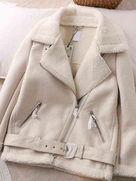 ftlzz winter faux leather lambs wool fur collar jacket women moto bike warm thick pu coat faux lamb leather outerwear l220728, Black
ftlzz winter faux leather lambs wool fur collar jacket women moto bike warm thick pu coat faux lamb leather outerwear l220728, Black