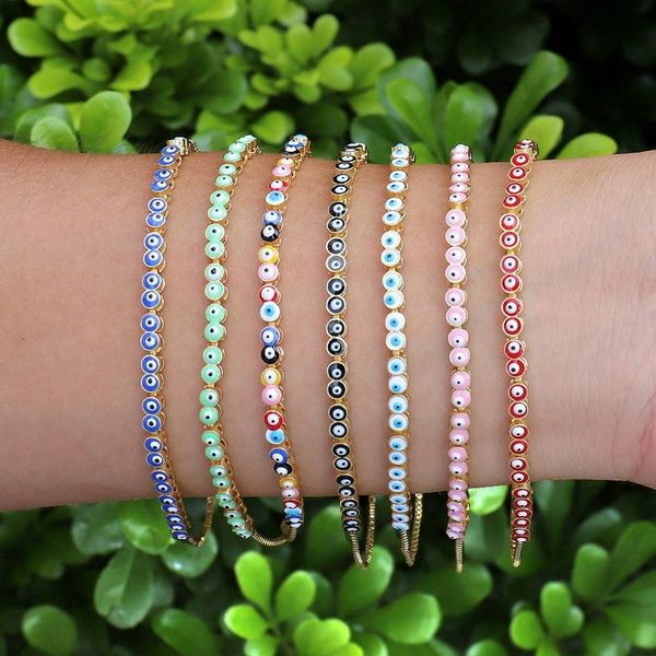 10pcs 2021 fashion adjustable link chain colorful beaded anklet oil dripping eyes beads bracelet, Black
10pcs 2021 fashion adjustable link chain colorful beaded anklet oil dripping eyes beads bracelet, Black