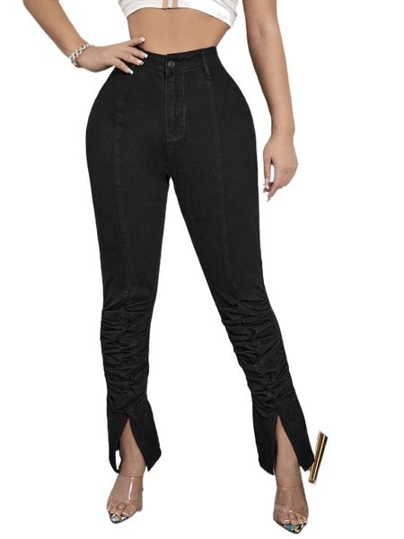 sxy high waist ruched split hem skinny jeans 03ow#, Blue
sxy high waist ruched split hem skinny jeans 03ow#, Blue