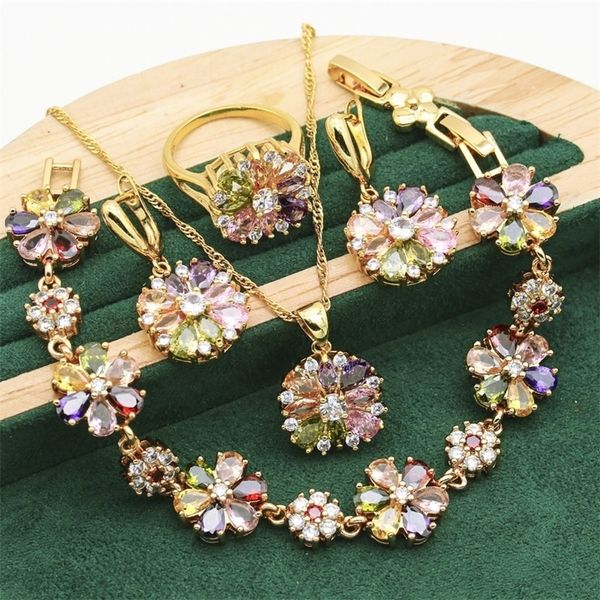 classic 925 silver gold color jewelry sets for women wedding multicolor zircon bracelet earrings necklace pendant ring 4pcs 220426, Golden;silver
classic 925 silver gold color jewelry sets for women wedding multicolor zircon bracelet earrings necklace pendant ring 4pcs 220426, Golden;silver