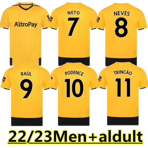 22 23 wolves soccer jerseys raul semedo neto neves trincao 2022 2023 wanderers j otto podence gibbs hee chan wolverhampton football shirts m, Black;yellow
22 23 wolves soccer jerseys raul semedo neto neves trincao 2022 2023 wanderers j otto podence gibbs hee chan wolverhampton football shirts m, Black;yellow