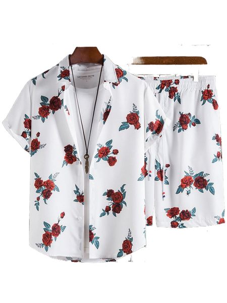 men random floral print shirt & drawstring waist shorts without tee p2ut#, Gray
men random floral print shirt & drawstring waist shorts without tee p2ut#, Gray