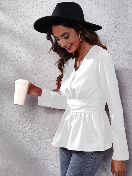 v-neck waist slim bubble sleeve women's blouse long sleeve blouse women shirts women womens blouses shrits blouses, White
v-neck waist slim bubble sleeve women's blouse long sleeve blouse women shirts women womens blouses shrits blouses, White