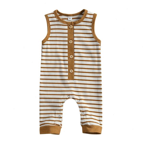 baby summer clothing girl rompers boy casual sleeveless ribbed jumpsuit fashion stripe round neck pull-on single-breasted romper, Blue
baby summer clothing girl rompers boy casual sleeveless ribbed jumpsuit fashion stripe round neck pull-on single-breasted romper, Blue