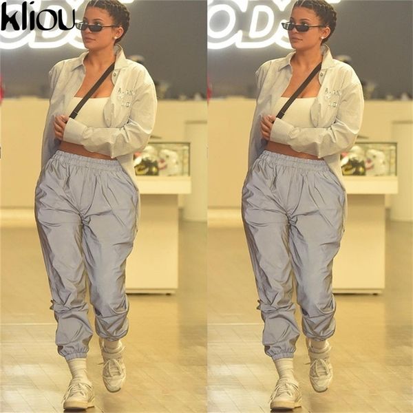 kliou new reflective gray solid pants with pockets women fashion harem pants high waist anklelengh trousers female pants t200223, Black;white
kliou new reflective gray solid pants with pockets women fashion harem pants high waist anklelengh trousers female pants t200223, Black;white