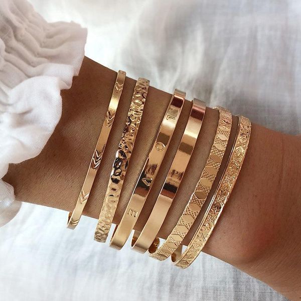 link, chain boho golden cuff bracelets & bangles for women 2022 fashion love jewelry charm gifts 6pcs set, Black
link, chain boho golden cuff bracelets & bangles for women 2022 fashion love jewelry charm gifts 6pcs set, Black