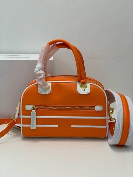 2022 brand fashion new women's bag glossy handbag shoulder slung bowling bag