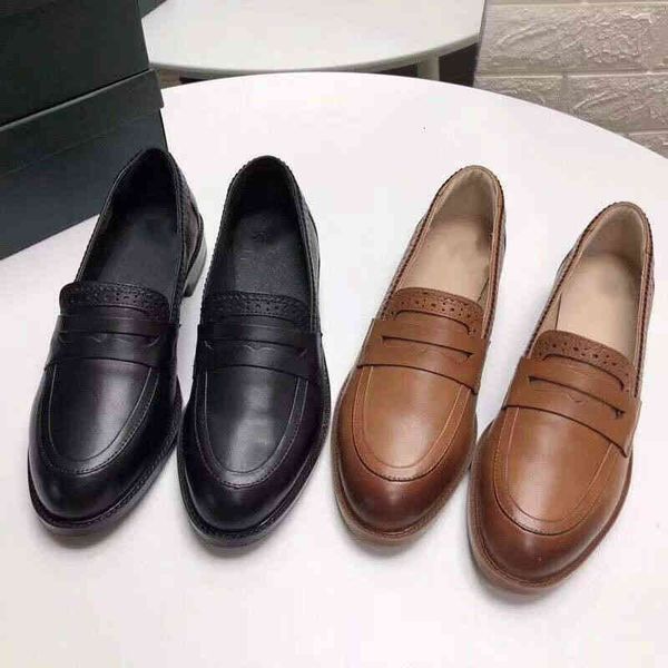 sandals year brown leather shoes women's british hand carved lucky thick heel soft sole four seasons single, Black
sandals year brown leather shoes women's british hand carved lucky thick heel soft sole four seasons single, Black