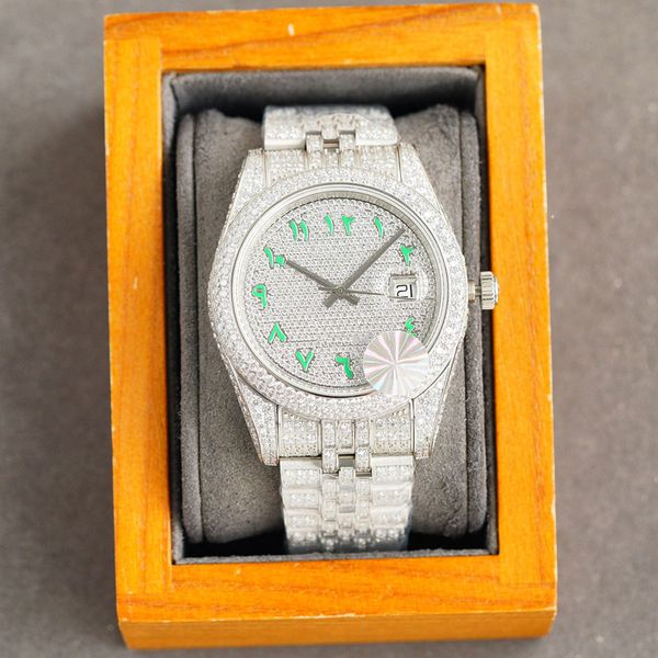 full diamond mens watch automatic mechanical watches 41mm with diamond-studded steel women fashion wristwatch bracelet montre de luxe, Slivery;brown
full diamond mens watch automatic mechanical watches 41mm with diamond-studded steel women fashion wristwatch bracelet montre de luxe, Slivery;brown
